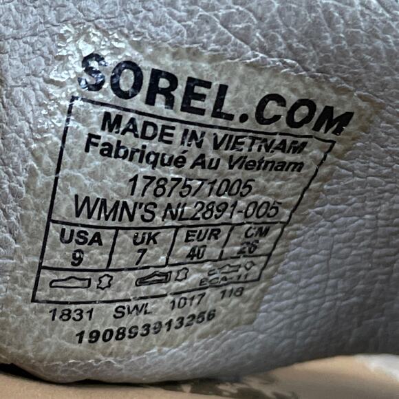 Sorel Ella Leather Sandals Kettle Gray Size 9 - Picture 7 of 7